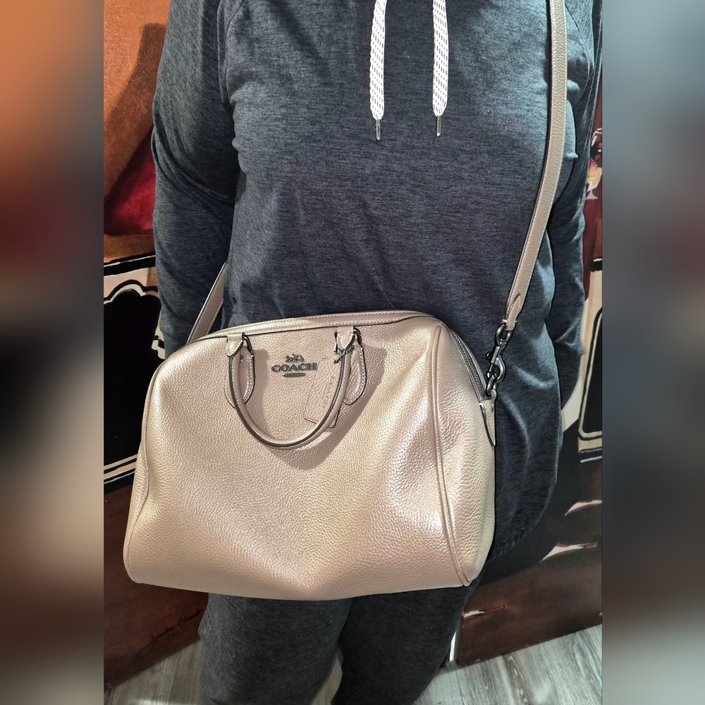 Coach Rowan Brown Leather Handbag (Large) - Picture 13 of 16